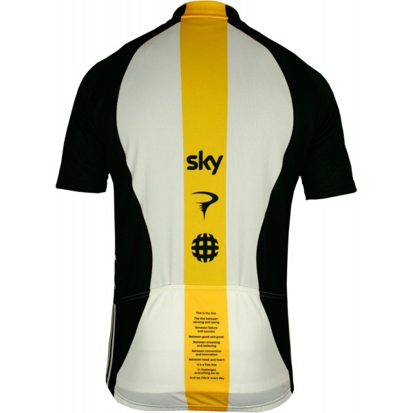SKY Tour-Sieger Trikot PRO CYCLING Kurzarmtrikot mit kurzem Reißverschluss-Radsport-Profi-Team SKY Tour-Sieger Trikot PRO CYCLING Kurzarmtrikot mit kurzem Reißverschluss-Radsport-Profi-Team