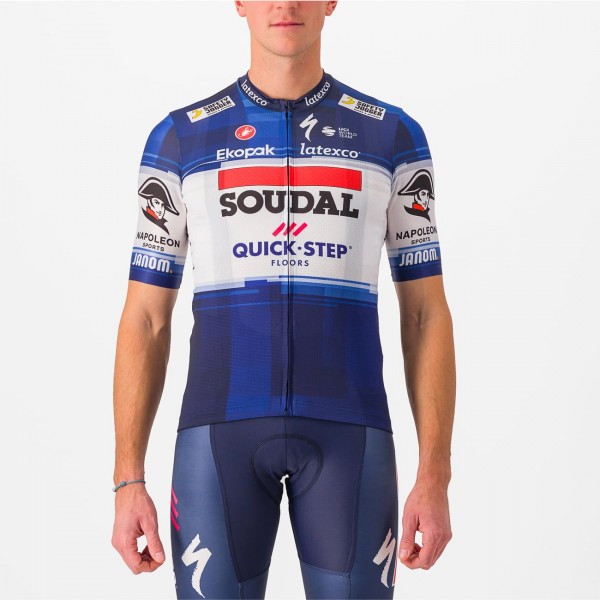 Soudal Quick-Step 2023 Competizione Radtrikot kurzarm-Radsport-Profi-Team Soudal Quick-Step 2023 Competizione Radtrikot kurzarm-Radsport-Profi-Team