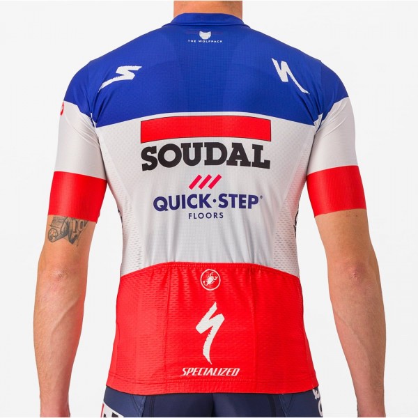 Soudal Quick-Step französischer Meister 2023 Competizione Radtrikot kurzarm-Radsport-Profi-Team Soudal Quick-Step französischer Meister 2023 Competizione Radtrikot kurzarm-Radsport-Profi-Team