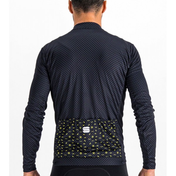 Checkmate Thermal Radtrikot langarm schwarz/blau Checkmate Thermal Radtrikot langarm schwarz/blau