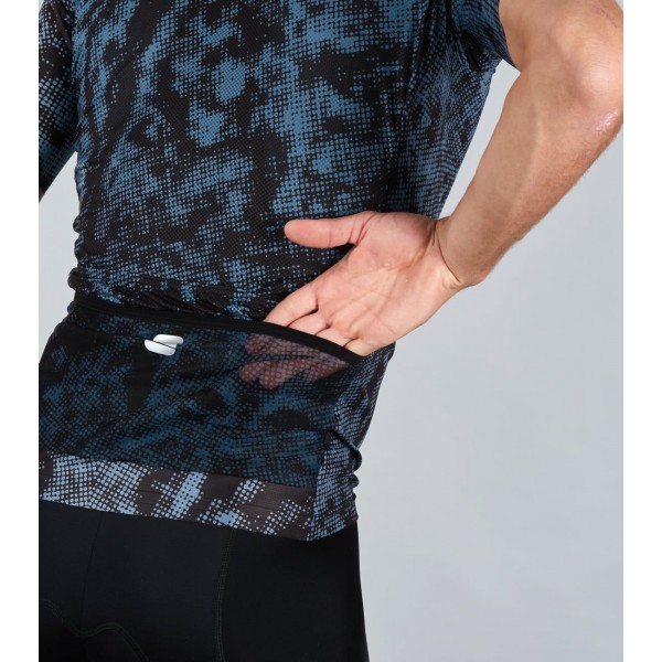 ESCAPE SUPERGIARA Radtrikot kurzarm schwarz/blau ESCAPE SUPERGIARA Radtrikot kurzarm schwarz/blau