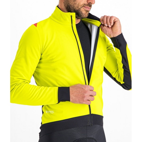 Fiandre Pro Medium Fahrrad Winterjacke gelb/schwarz