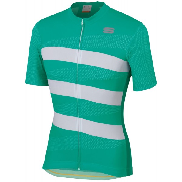 TEAM 2.0 RIBBON Radtrikot kurzarm grün/weiß