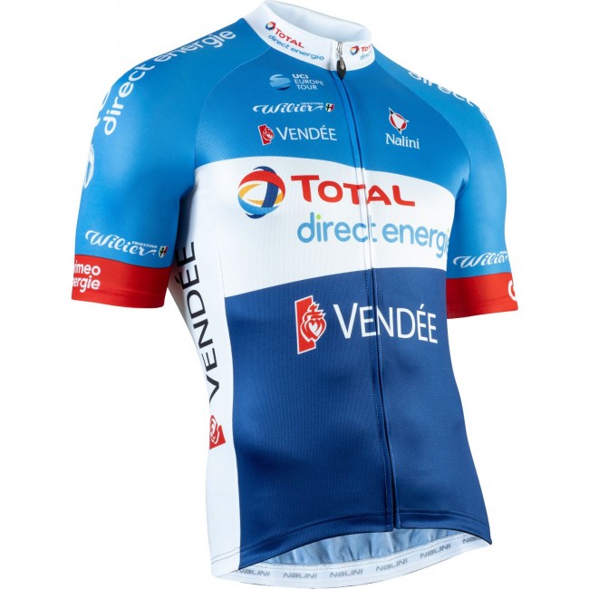 Team Total Direct Energy 2019 Radtrikot kurzarm (langer Reißverschluss) Radsport-Profi-Team Team Total Direct Energy 2019 Radtrikot kurzarm (langer Reißverschluss) Radsport-Profi-Team