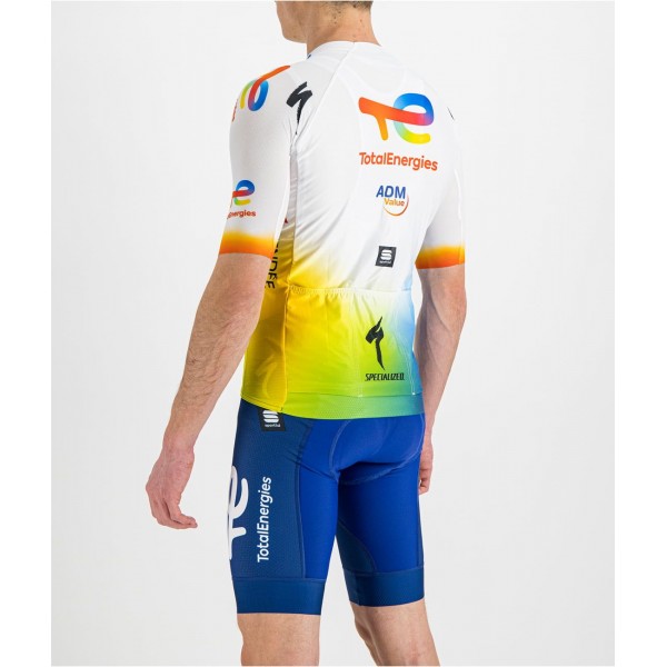 Team TotalEnergies 2022 Radtrikot kurzarm (langer Reißverschluss)-Radsport-Profi-Team