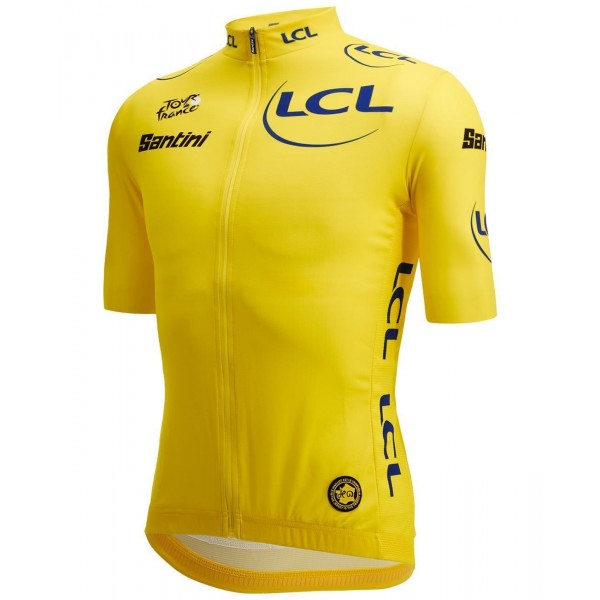 Übergröße Tour de France 2023 gelbes Trikot (maillot jaune, Gesamtführender) Radtrikot kurzarm Übergröße Tour de France 2023 gelbes Trikot (maillot jaune, Gesamtführender) Radtrikot kurzarm