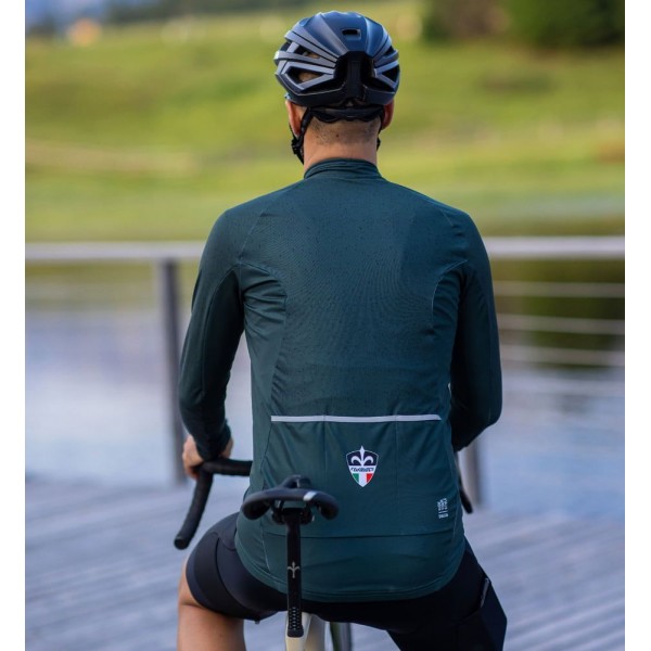 SPARTAN Windschutz Radtrikot langarm grün