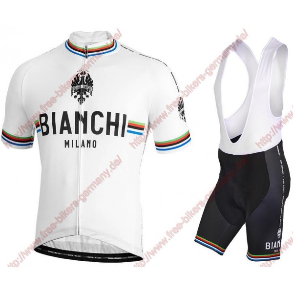 Profiteams BIANCHI MILANO New Pride white Radbekleidung Satz Trikot Kurzarm+Trägerhosen Se Radtrikot Kaufen