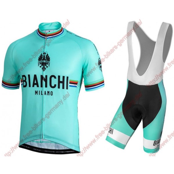 Profiteams BIANCHI MILANO New Pride Radbekleidung Satz Trikot Kurzarm+Trägerhosen Se Radtrikot Kaufen
