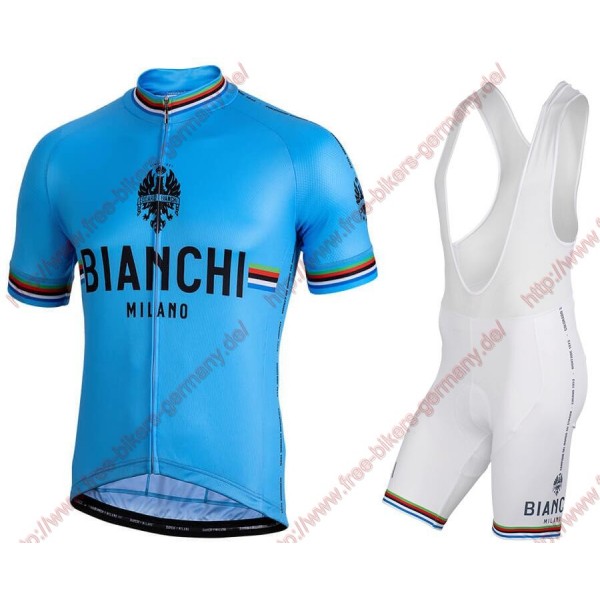 Profiteams BIANCHI MILANO New Pride blue Radbekleidung Satz Trikot Kurzarm+Trägerhosen Se Radtrikot Kaufen