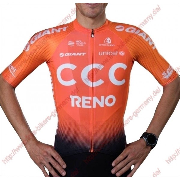 Profiteams CCC Team Reno Orange 2019 Trikot Kurzarm Outlet Radtrikot Kaufen