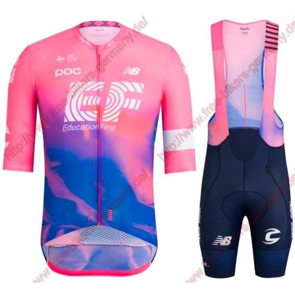 Profiteams EF Education First PRO TEAM AERO 2019 Radbekleidung Satz Trikot Kurzarm+Trägerhosen Se Radtrikot Kaufen