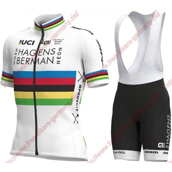 Profiteams 2019 World Champion Hagens Berman Axeon Radbekleidung Satz Trikot Kurzarm+Trägerhosen Se Radtrikot Kaufen