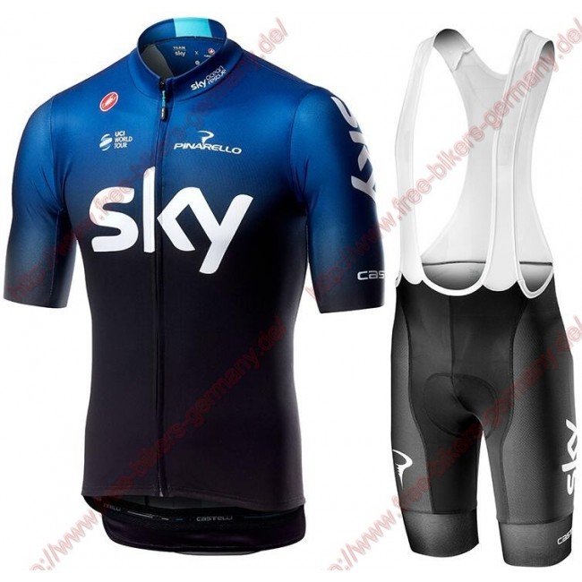 Profiteams TEAM SKY 2019 Radbekleidung Satz Trikot Kurzarm+Trägerhosen Se Radtrikot Kaufen Profiteams TEAM SKY 2019 Radbekleidung Satz Trikot Kurzarm+Trägerhosen Se Radtrikot Kaufen
