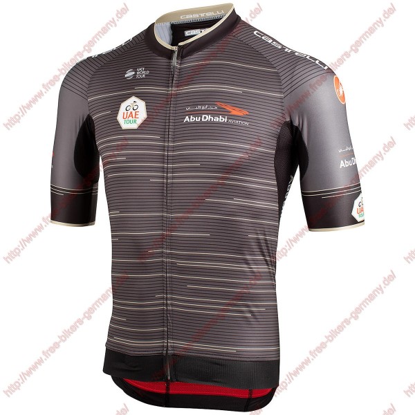 Profiteams UAE Tour 2019 Black Trikot Kurzarm Outlet Radtrikot Kaufen