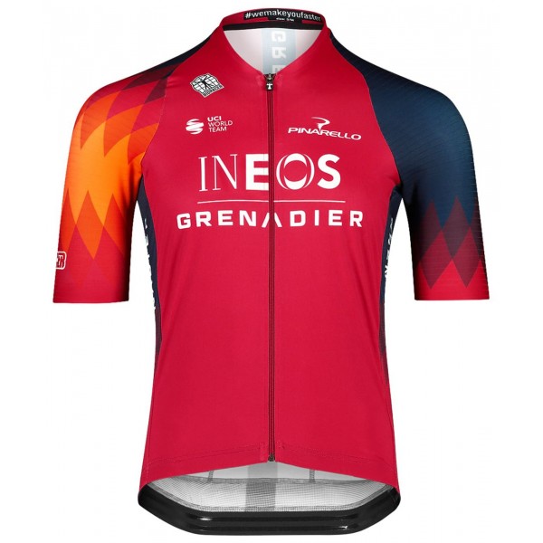 INEOS GRENADIERS 2023 ICON Radtrikot kurzarm(langer RV)-Radsport-Profi-Team Radtrikot Kaufen