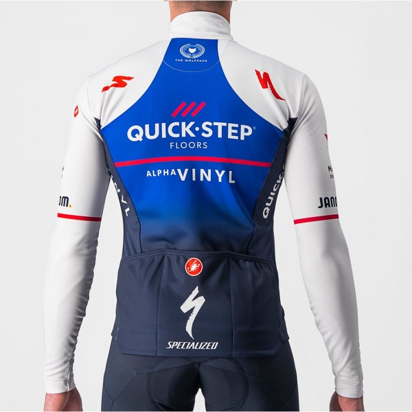 Quick Step-Alpha Vinyl 2022 Radtrikot langarm-Radsport-Profi-Team Radtrikot Kaufen