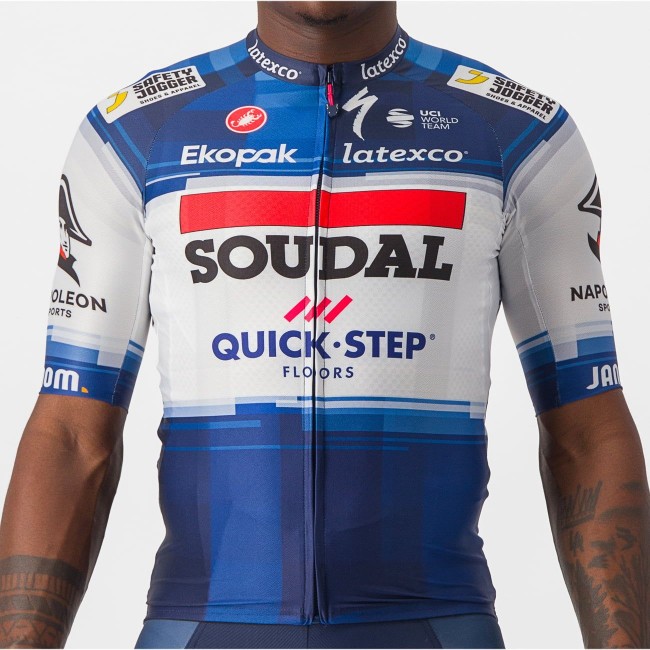 Soudal Quick-Step 2023 Aero Race 6.1 Radtrikot kurzarm-Radsport-Profi-Team Radtrikot Kaufen Soudal Quick-Step 2023 Aero Race 6.1 Radtrikot kurzarm-Radsport-Profi-Team Radtrikot Kaufen