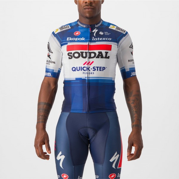 Soudal Quick-Step 2023 Aero Race 6.1 Radtrikot kurzarm-Radsport-Profi-Team Radtrikot Kaufen Soudal Quick-Step 2023 Aero Race 6.1 Radtrikot kurzarm-Radsport-Profi-Team Radtrikot Kaufen