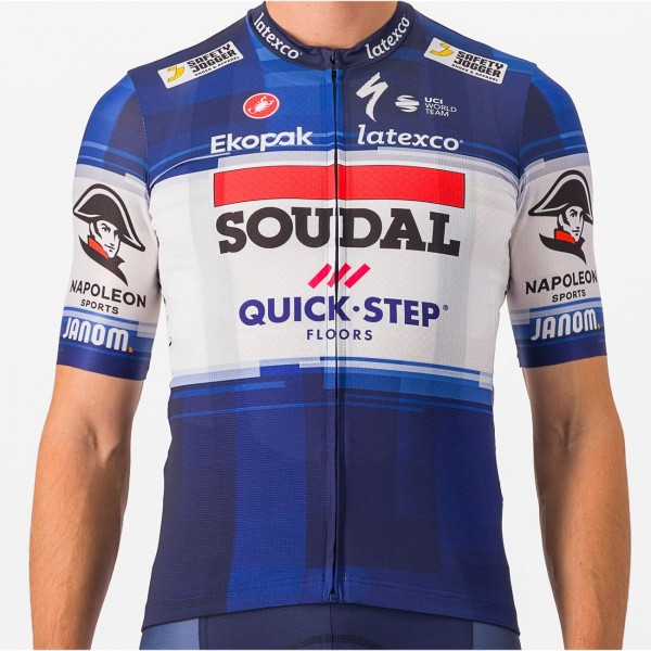 Soudal Quick-Step 2023 Competizione Radtrikot kurzarm-Radsport-Profi-Team Radtrikot Kaufen