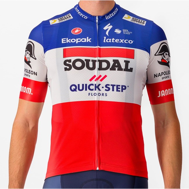 Soudal Quick-Step französischer Meister 2023 Competizione Radtrikot kurzarm-Radsport-Profi-Team Radtrikot Kaufen Soudal Quick-Step französischer Meister 2023 Competizione Radtrikot kurzarm-Radsport-Profi-Team Radtrikot Kaufen