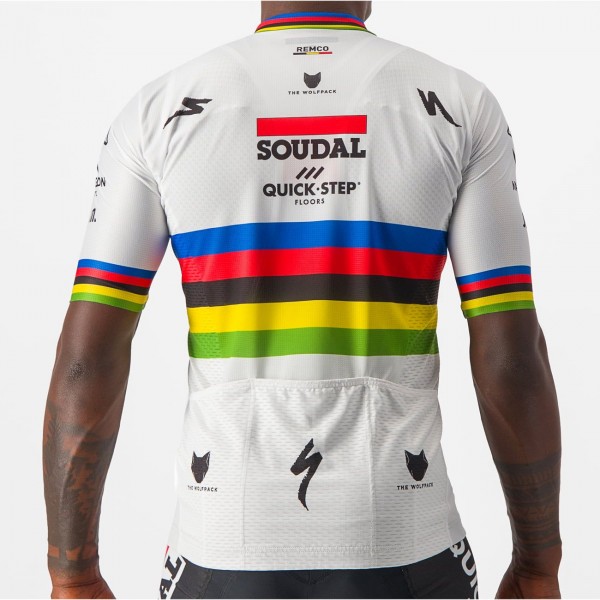 Soudal Quick-Step Straßenrad Weltmeister Regenbogentrikot 2023 Competizione Radtrikot kurzarm-Radsport-Profi-Team Radtrikot Kaufen Soudal Quick-Step Straßenrad Weltmeister Regenbogentrikot 2023 Competizione Radtrikot kurzarm-Radsport-Profi-Team Radtrikot Kaufen