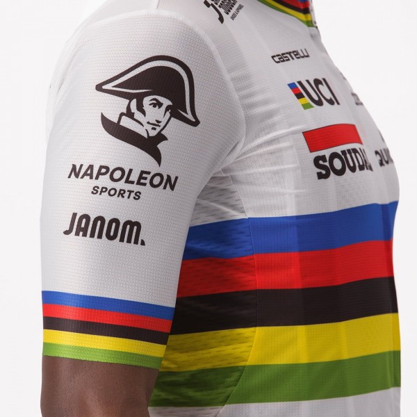 Soudal Quick-Step Straßenrad Weltmeister Regenbogentrikot 2023 Competizione Radtrikot kurzarm-Radsport-Profi-Team Radtrikot Kaufen Soudal Quick-Step Straßenrad Weltmeister Regenbogentrikot 2023 Competizione Radtrikot kurzarm-Radsport-Profi-Team Radtrikot Kaufen