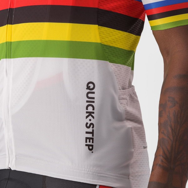 Soudal Quick-Step Straßenrad Weltmeister Regenbogentrikot 2023 Competizione Radtrikot kurzarm-Radsport-Profi-Team Radtrikot Kaufen Soudal Quick-Step Straßenrad Weltmeister Regenbogentrikot 2023 Competizione Radtrikot kurzarm-Radsport-Profi-Team Radtrikot Kaufen