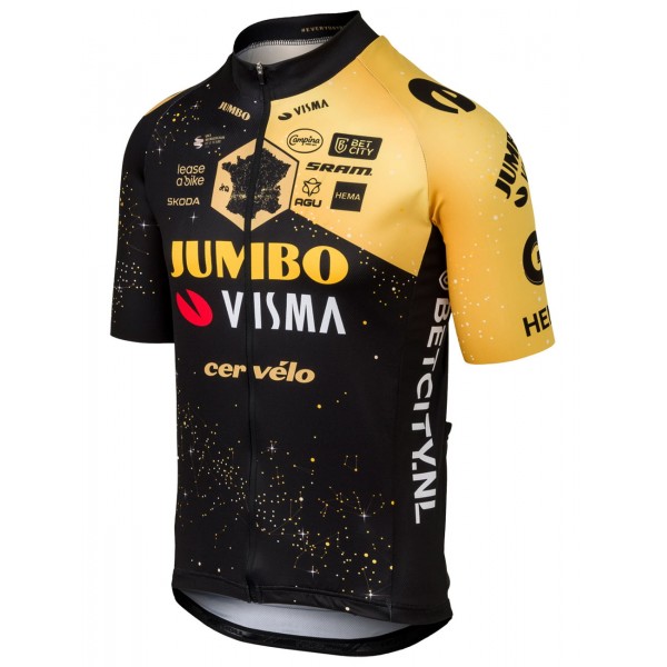 TEAM JUMBO-VISMA Tour de France Edition 2023 Set(Radtrikot+Trägerhose)-Radsport-Profi-Team Radtrikot Kaufen