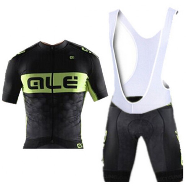 2015 ALE schwarz Fahrradbekleidung Satz Fahrradtrikot Kurzarm Trikot und Kurz Trägerhose Radtrikot Kaufen