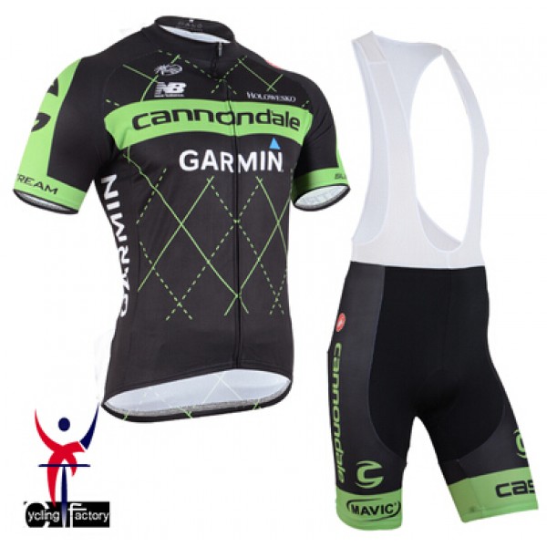 2015 Cannondale Garmin Radtrikot Kurzarm schwarz und Kurz Trägerhose Radtrikot Kaufen