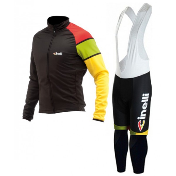 2015 Cinelli Fahrradbekleidung Radtrikot Satz Langarm und Lange Trägerhose Radtrikot Kaufen