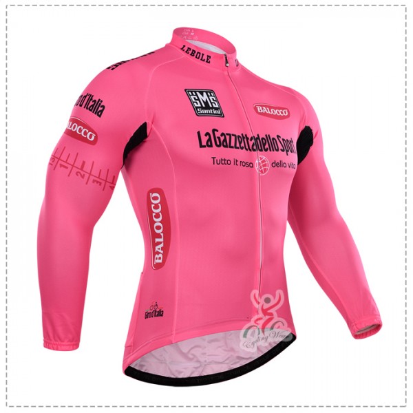 2015 Giro d'Italia Fahrradtrikot Langarm Rose Radtrikot Kaufen