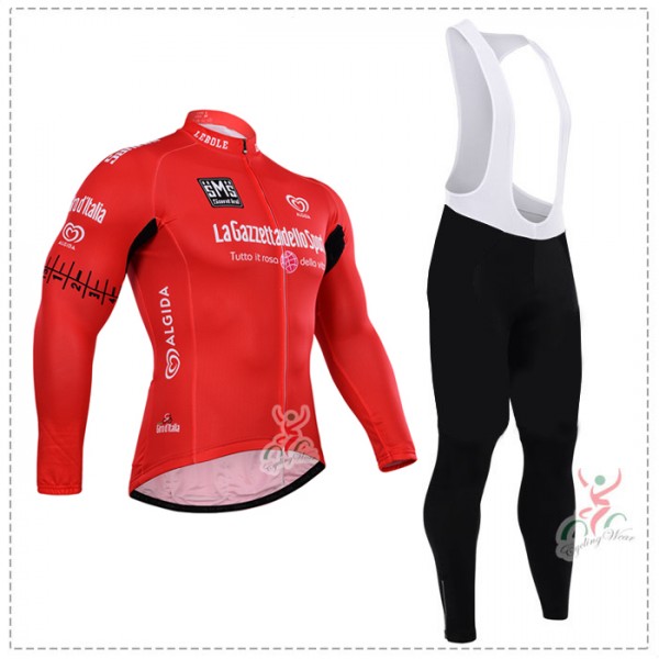 2015 Giro d'Italia Fahrradbekleidung Radtrikot Satz Langarm und Lange Trägerhose Radtrikot Kaufen