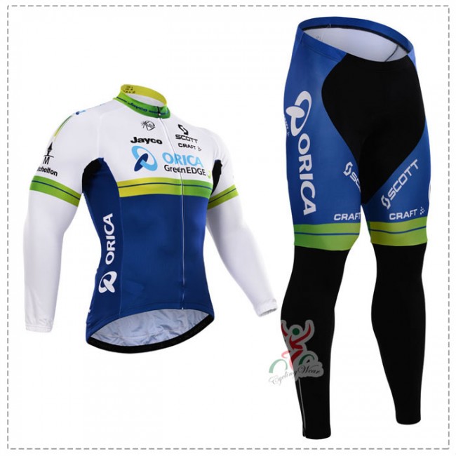 2015 Orica Greenedge Fahrradbekleidung Radtrikot Satz Langarm und Lange Fahrradhose Radtrikot Kaufen 2015 Orica Greenedge Fahrradbekleidung Radtrikot Satz Langarm und Lange Fahrradhose Radtrikot Kaufen