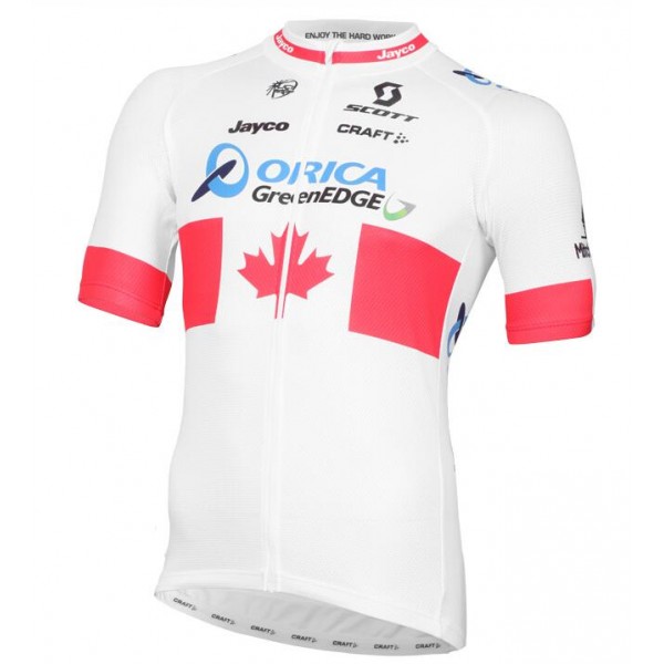 2015 ORICA GREENEDGE Canadian Champion Radtrikot Kurzarm Radtrikot Kaufen