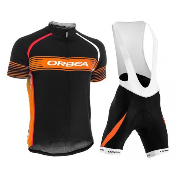 2015 Orbea Schwarz-Gelb Fahrradbekleidung Satz Fahrradtrikot Kurzarm Trikot und Kurz Trägerhose Radtrikot Kaufen