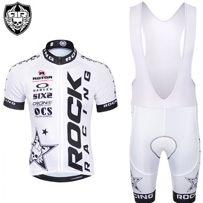 2015 Rock Racing Weiß Fahrradbekleidung Satz Fahrradtrikot Kurzarm Trikot und Kurz Trägerhose Radtrikot Kaufen 2015 Rock Racing Weiß Fahrradbekleidung Satz Fahrradtrikot Kurzarm Trikot und Kurz Trägerhose Radtrikot Kaufen