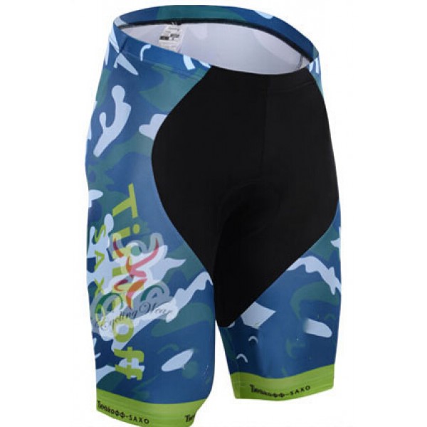 2015 Tinkoff Saxo Bank Camouflage Blau Kurz Radhose Radtrikot Kaufen