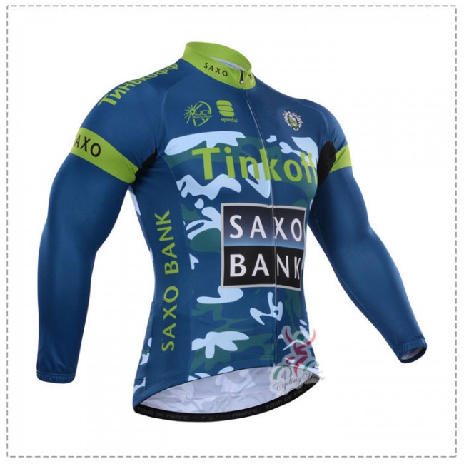 2015 Tinkoff Saxo Bank Camouflage Blau Fahrradtrikot Langarm Grün Radtrikot Kaufen 2015 Tinkoff Saxo Bank Camouflage Blau Fahrradtrikot Langarm Grün Radtrikot Kaufen