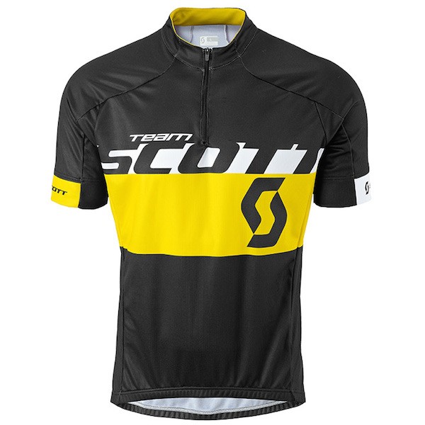 2015 Proteam Scott Schwarz-Gelb Radtrikot Kurzarm Radtrikot Kaufen