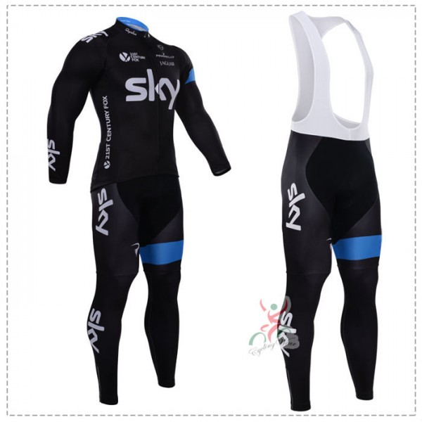 2015 SKY Fahrradbekleidung Radtrikot Satz Langarm und Lange Trägerhose Radtrikot Kaufen
