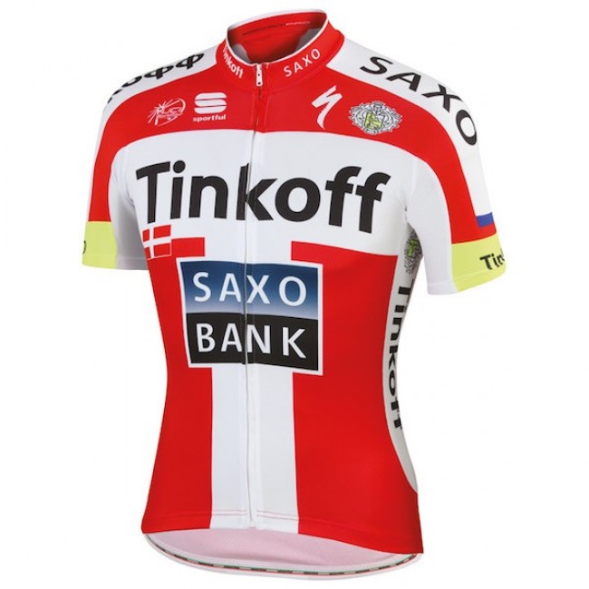 2015 Tinkoff-Saxo Bank Champion danoise Radtrikot Kurzarm Radtrikot Kaufen 2015 Tinkoff-Saxo Bank Champion danoise Radtrikot Kurzarm Radtrikot Kaufen