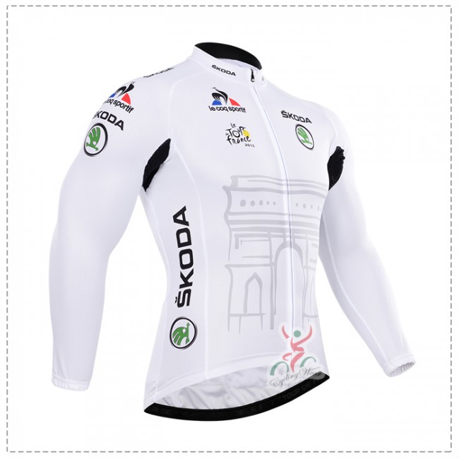 2015 Tour de France Fahrradtrikot Langarm Blanc Radtrikot Kaufen 2015 Tour de France Fahrradtrikot Langarm Blanc Radtrikot Kaufen