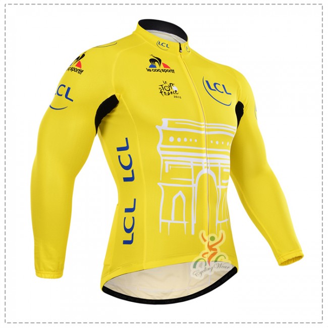 2015 Tour de France Fahrradtrikot Langarm jaune Radtrikot Kaufen 2015 Tour de France Fahrradtrikot Langarm jaune Radtrikot Kaufen