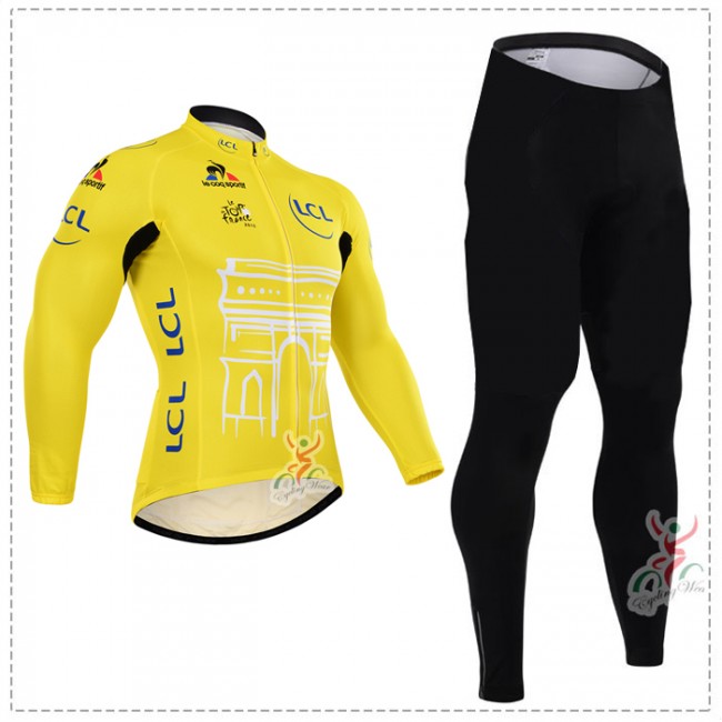 2015 Tour de France jaune Fahrradbekleidung Radtrikot Satz Langarm und Lange Fahrradhose Radtrikot Kaufen 2015 Tour de France jaune Fahrradbekleidung Radtrikot Satz Langarm und Lange Fahrradhose Radtrikot Kaufen