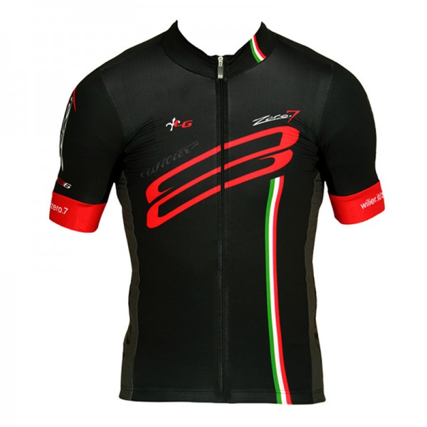 2015 WILIER Radtrikot Kurzarm Rot Schwarz Radtrikot Kaufen