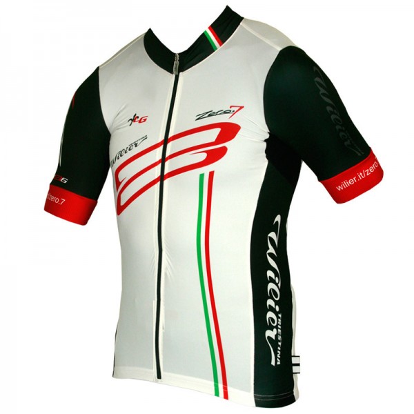 2015 WILIER Radtrikot Kurzarm Weiß Schwarz Radtrikot Kaufen
