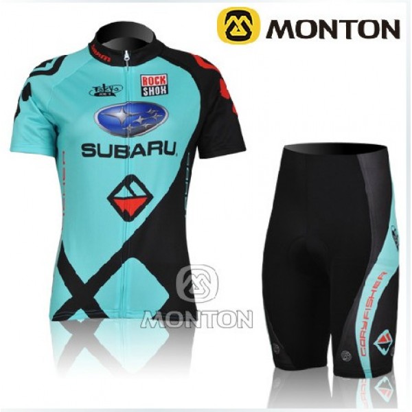 2011 Damen subaru green Radbekleidung Radtrikot Kurzarm und Fahrradhosen Kurz Radtrikot Kaufen