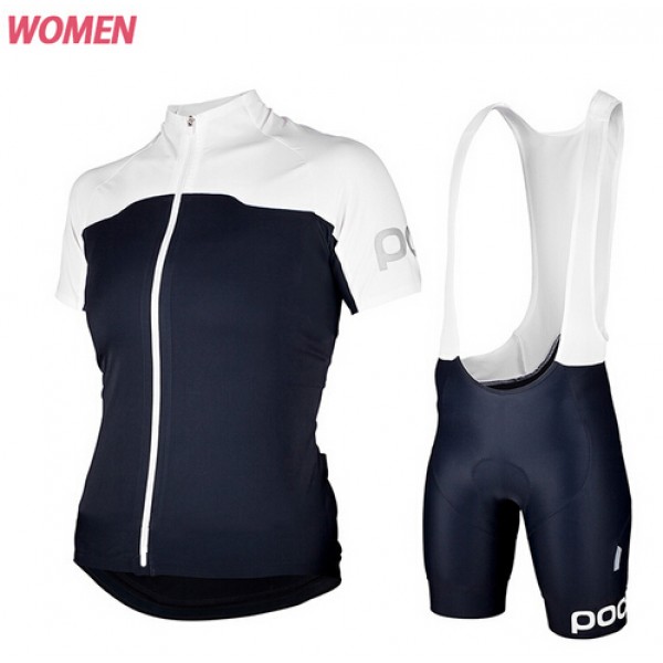 2015 POC Damen blau Fahrradbekleidung Satz Fahrradtrikot Kurzarm Trikot und Kurz Trägerhose Radtrikot Kaufen